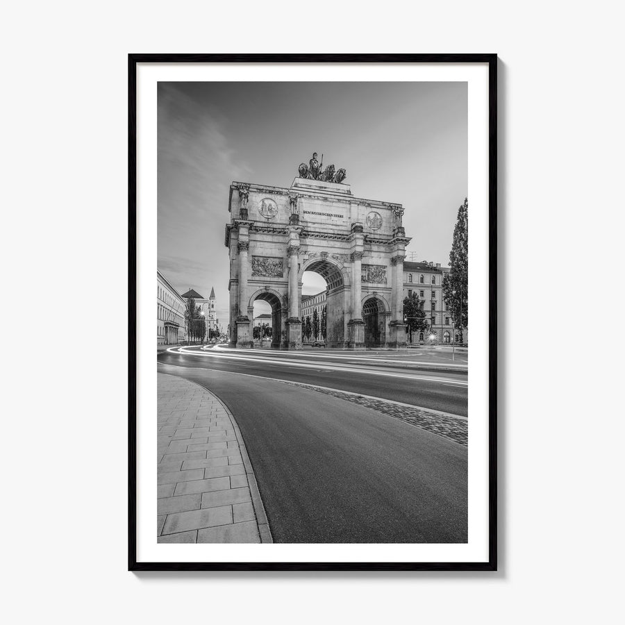 Munich Photo No 3 Poster, framed poster mockup, white border