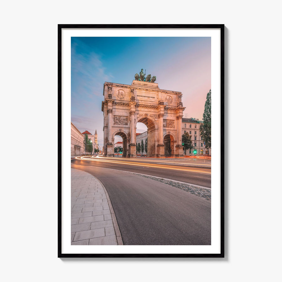 Munich Photo No 2 Poster, framed poster mockup, white border