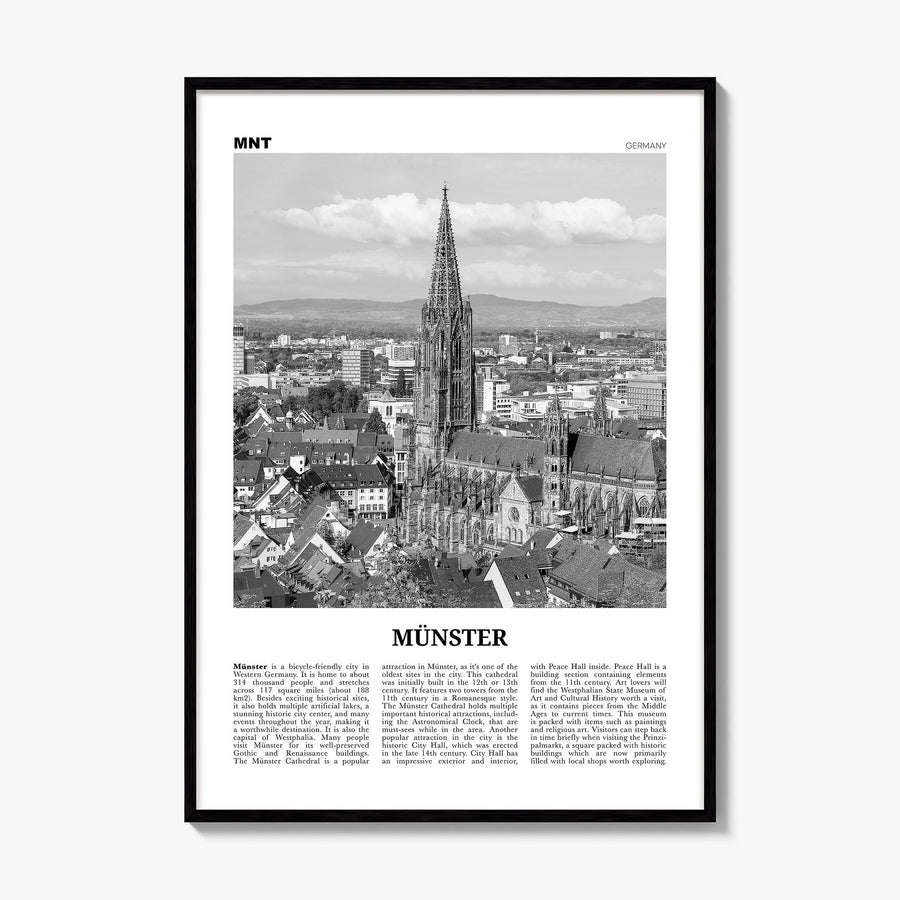 Münster Newspaper Poster, framed poster mockup