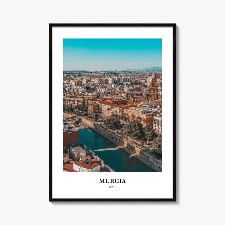 Murcia colorful classic poster of Spain – vertical wall art, unframed print shown in interior mockup