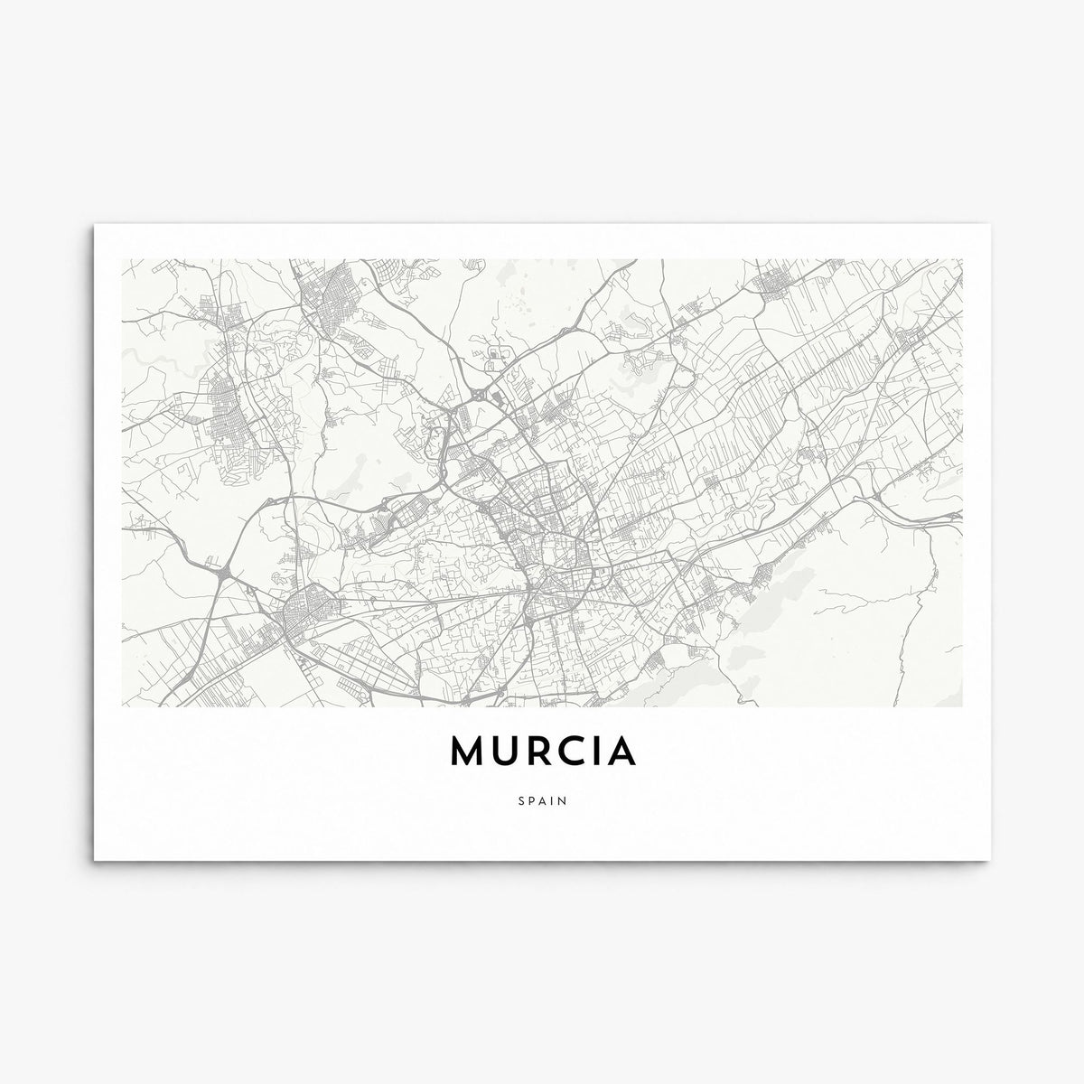 Murcia Map Poster, print only (unframed)