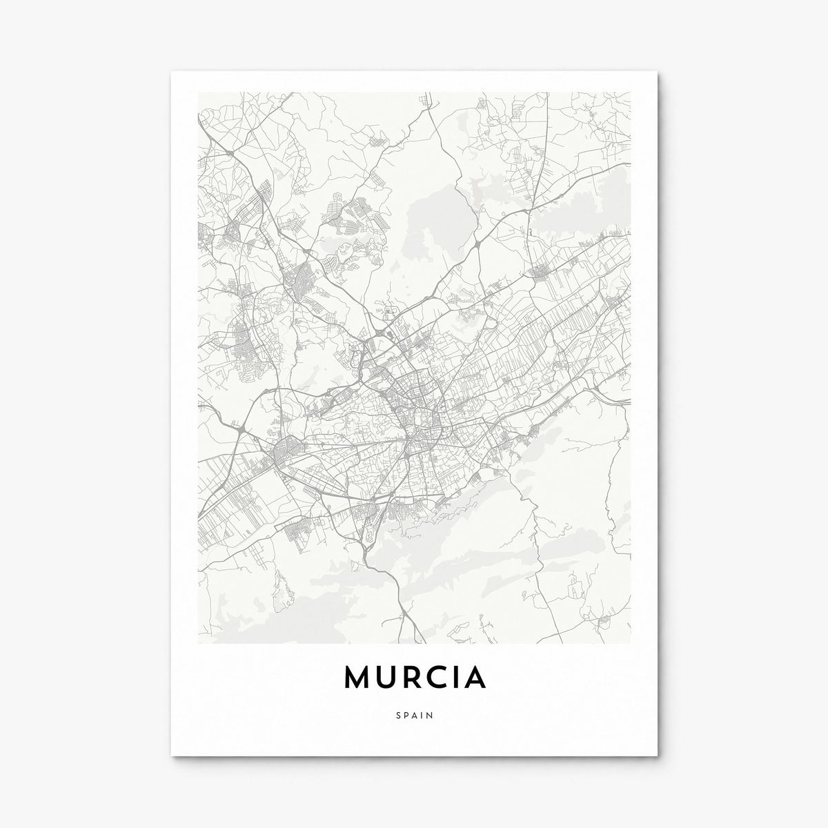 Murcia Map Poster, print only (unframed)