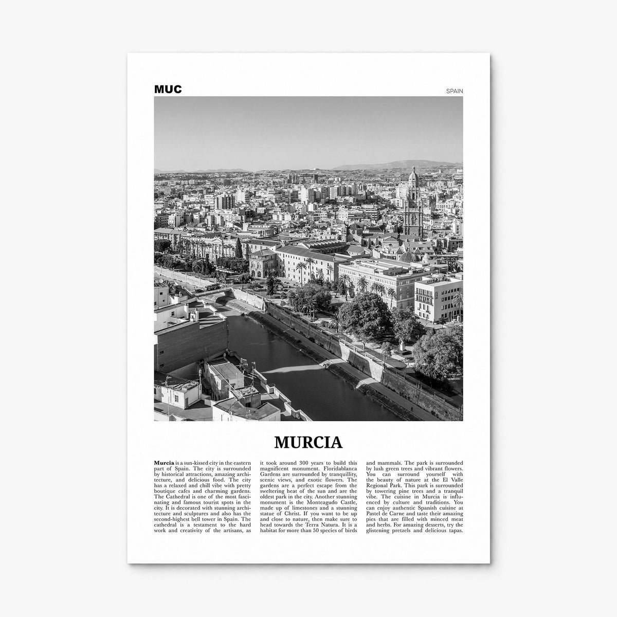 Murcia Newspaper Poster, print only (unframed)