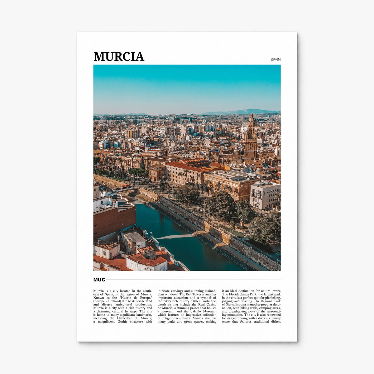 Murcia Travel Poster, print only (unframed)