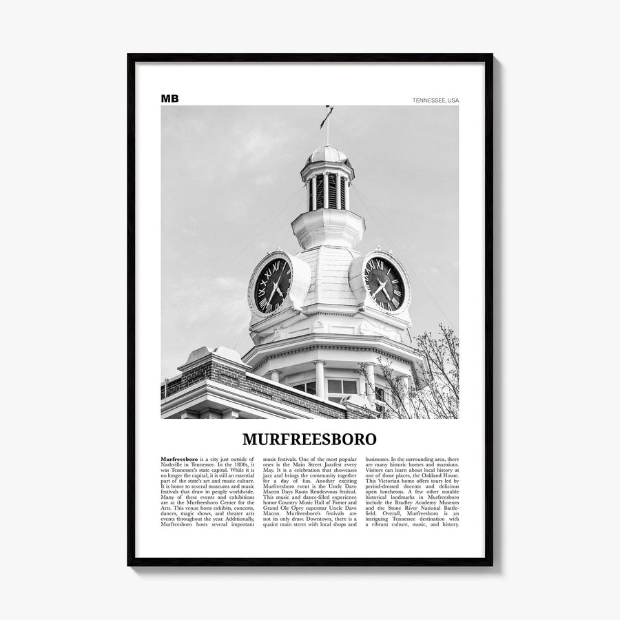 Murfreesboro Newspaper Poster, framed poster mockup