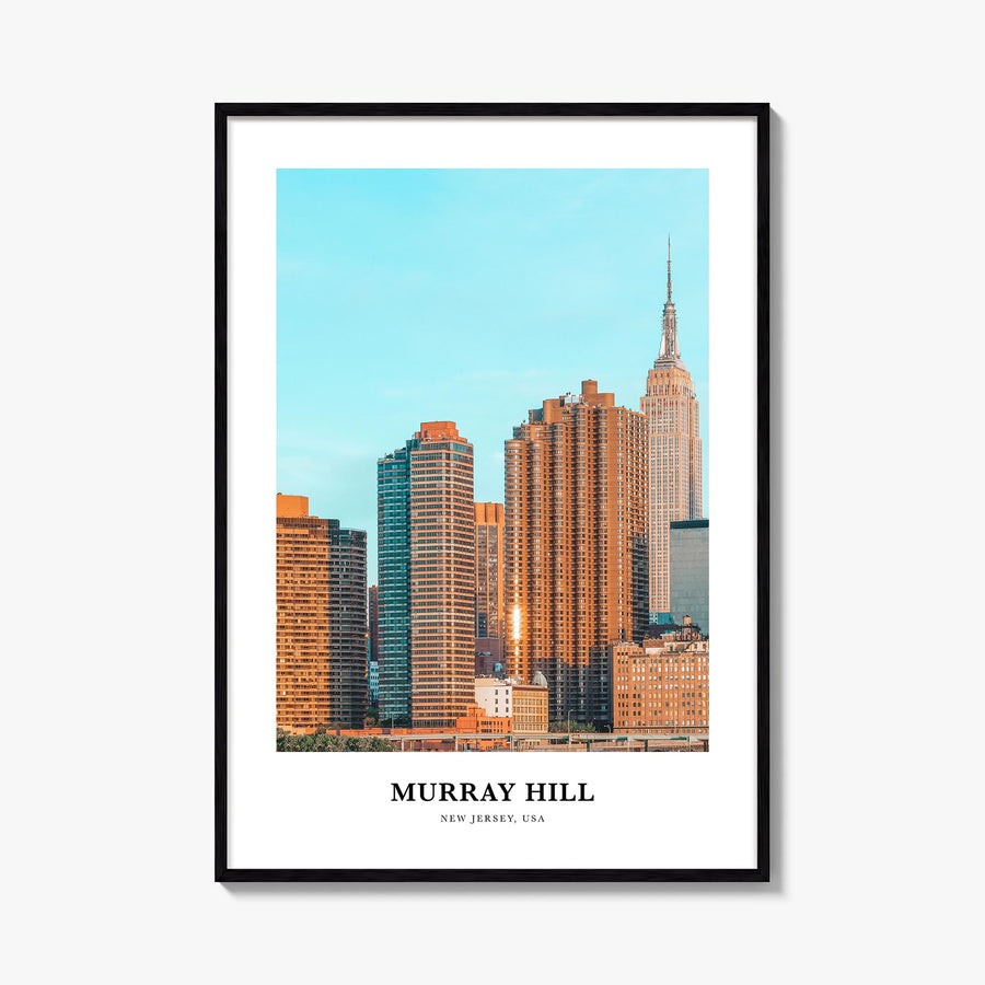 Murray Hill colorful classic poster of Manhattan, New York City – vertical wall art, unframed print shown in interior mockup