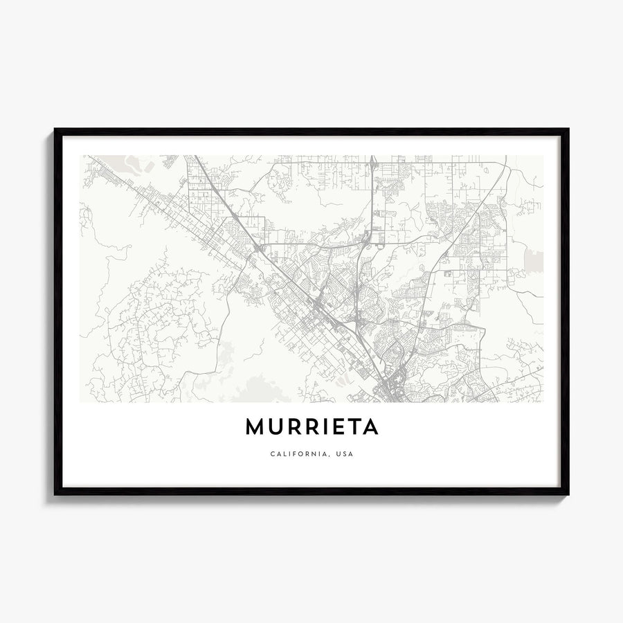 Murrieta Map Poster, framed poster mockup