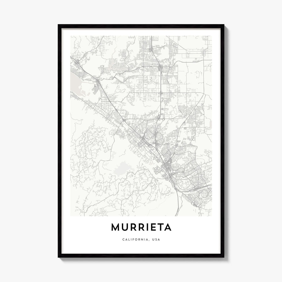 Murrieta Map Poster, framed poster mockup