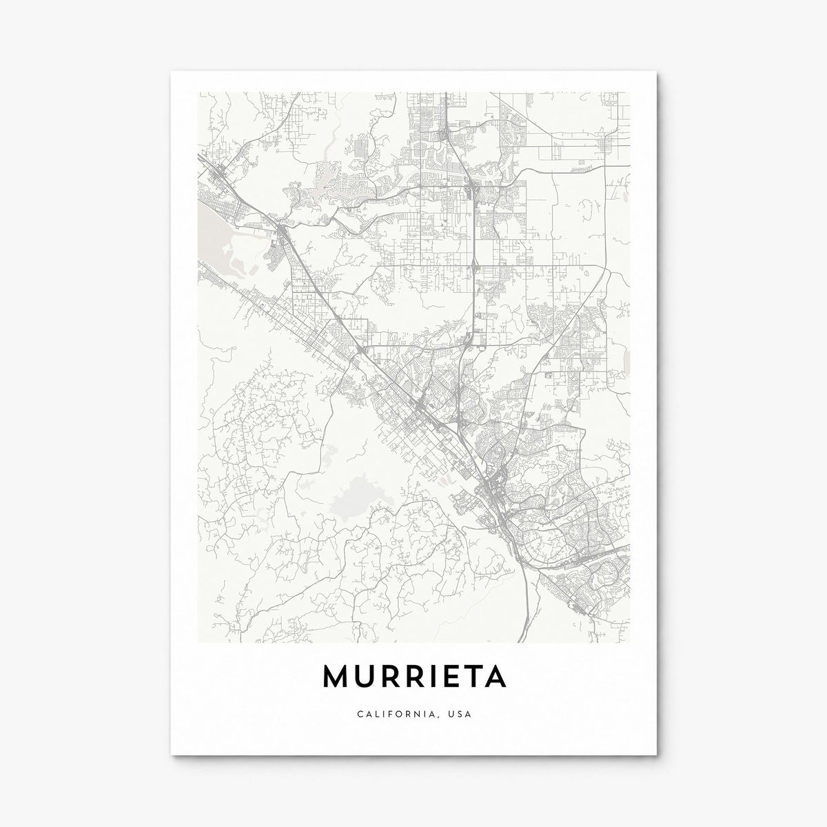 Murrieta Map Poster, print only (unframed)
