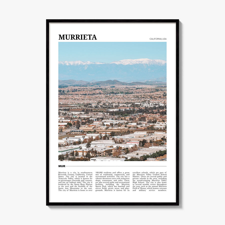 Murrieta Travel Poster, framed poster mockup