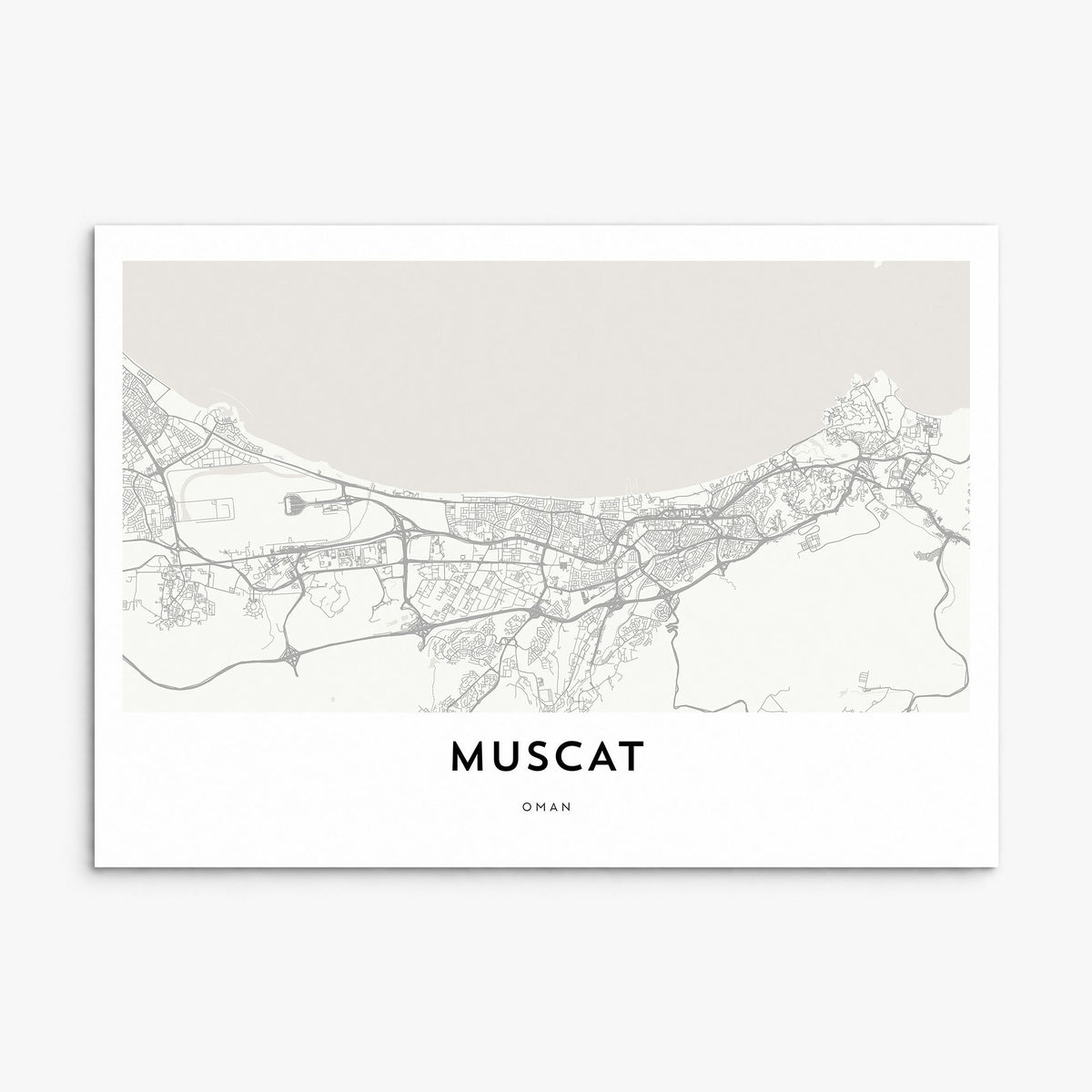 Muscat Map Poster, print only (unframed)