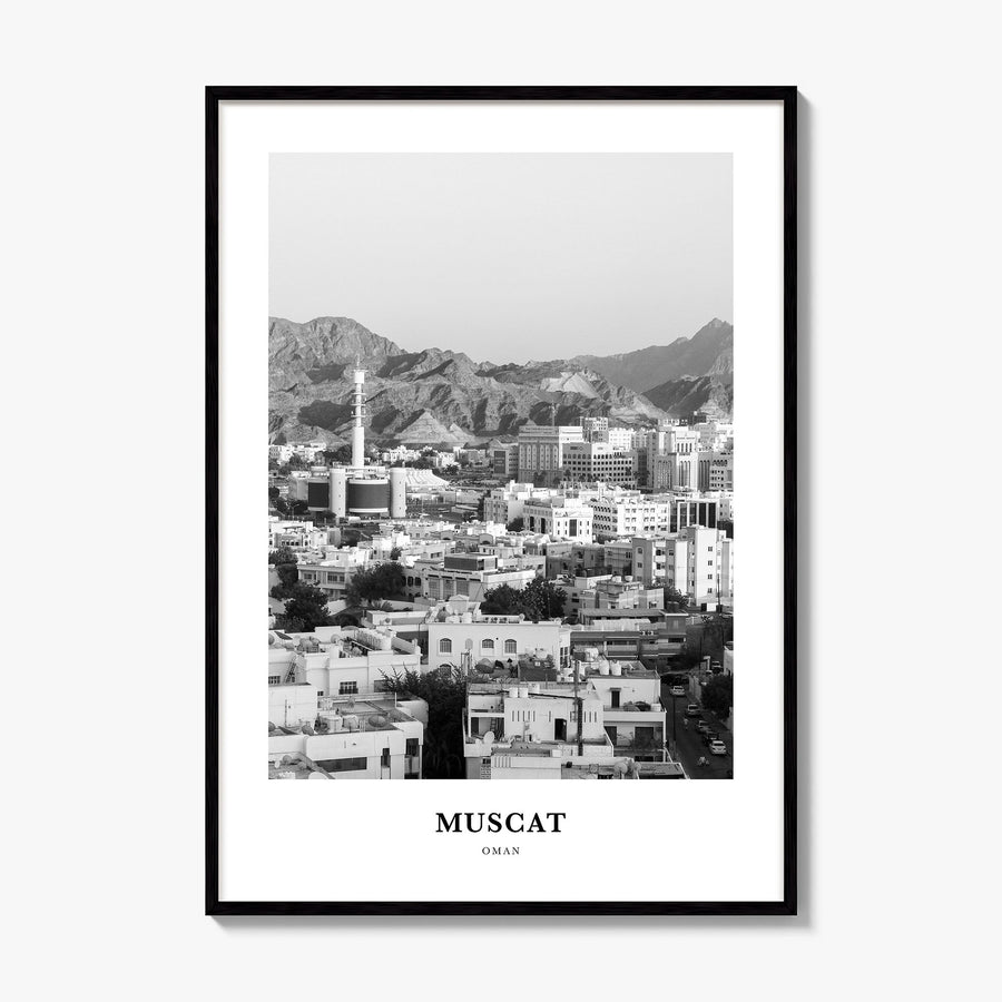 Muscat Classic Poster, framed poster mockup