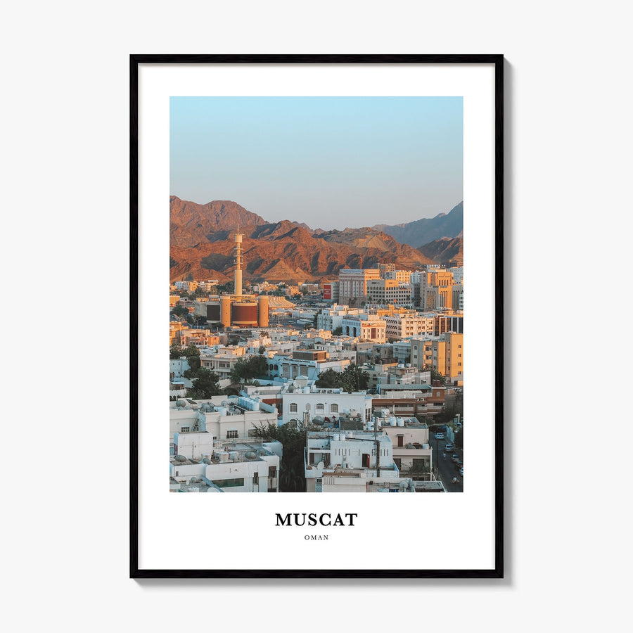 Muscat Classic Poster, framed poster mockup