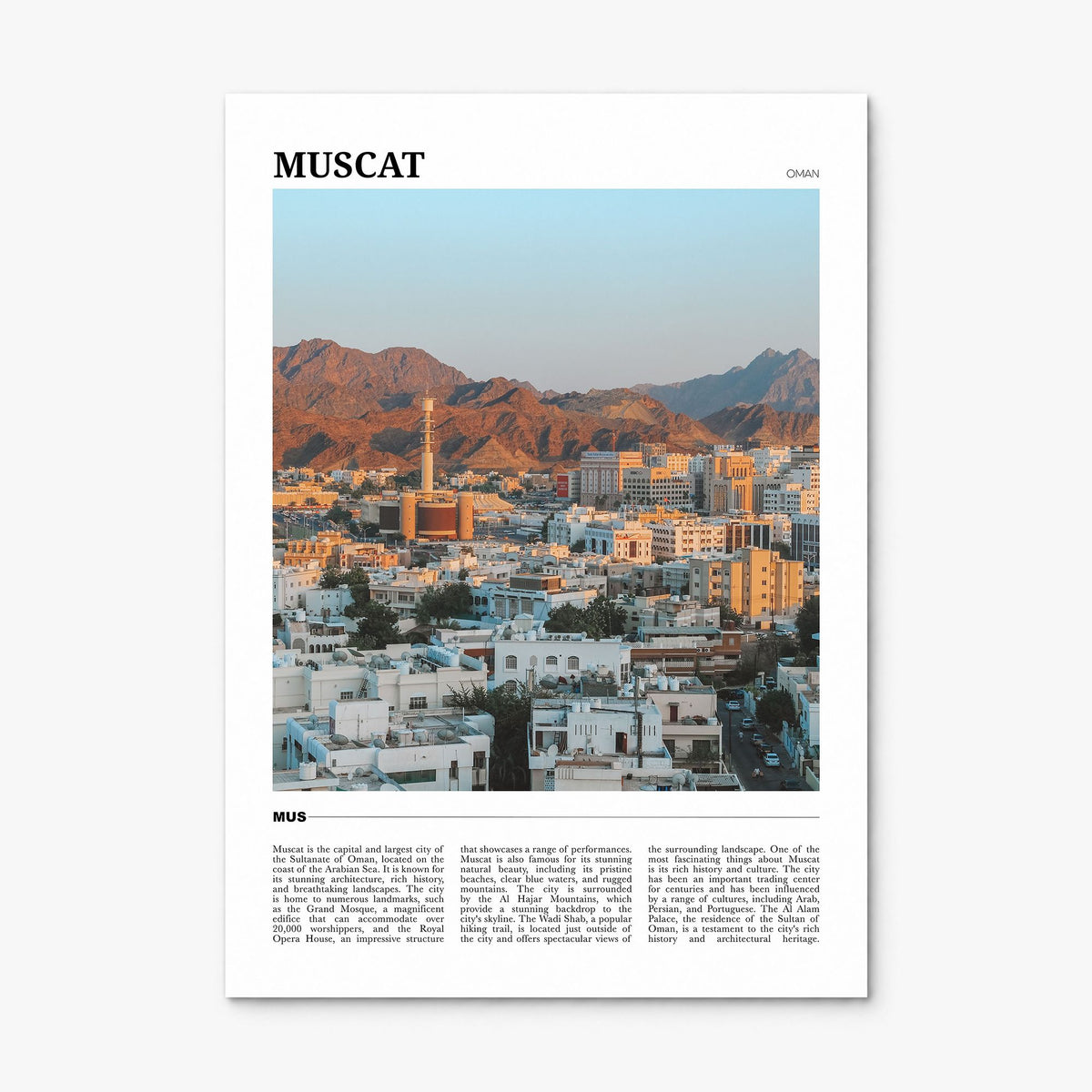 Muscat Travel Poster, print only (unframed)