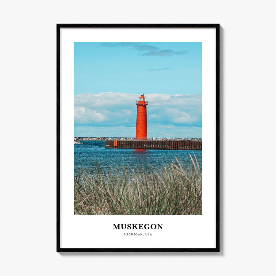 Muskegon Classic Poster, framed poster mockup