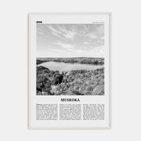 Muskoka Poster White Wood / 8x12 in Nbourhood Travel B&W Poster