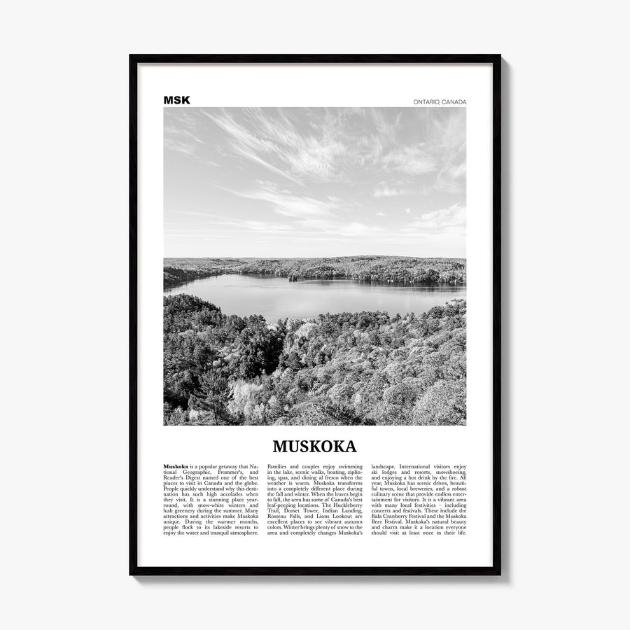 Muskoka Newspaper Poster, framed poster mockup