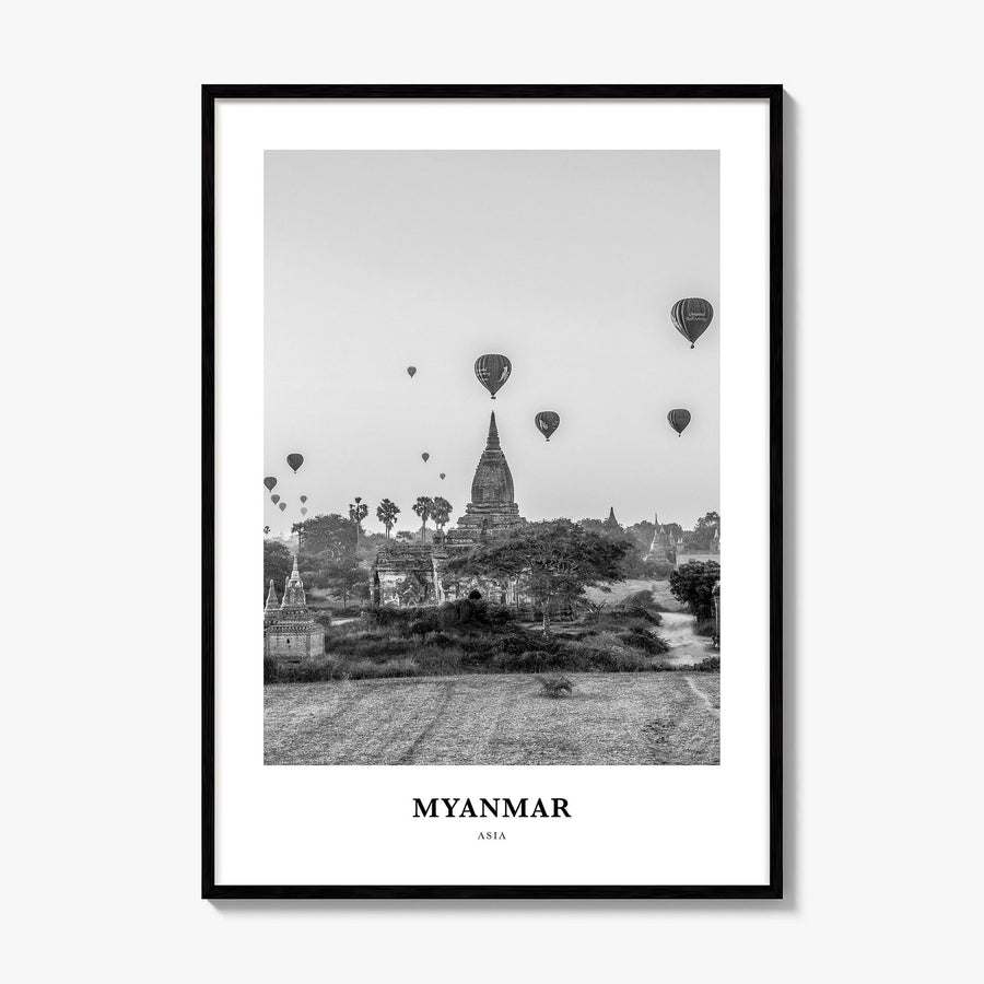 Myanmar Classic Poster, framed poster mockup