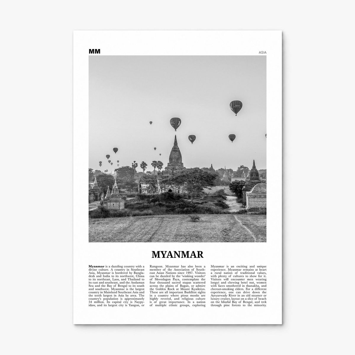 Myanmar Newspaper Poster, print only (unframed)