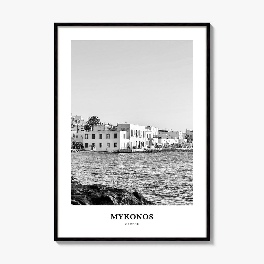 Mykonos Classic Poster, framed poster mockup