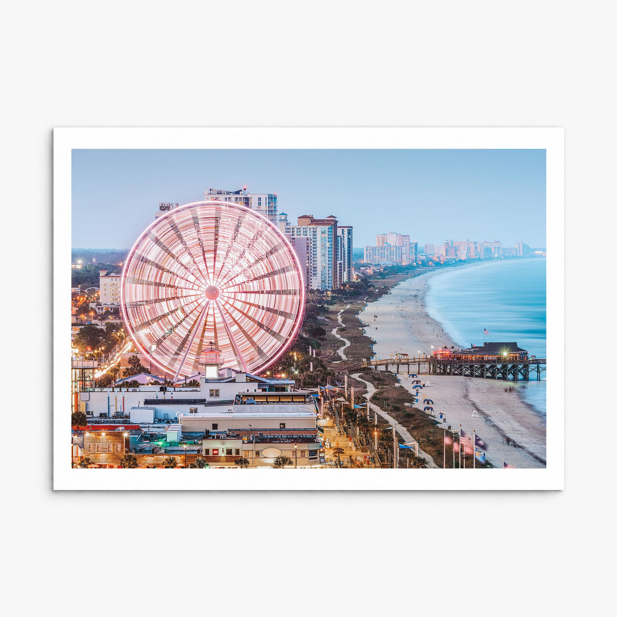 Myrtle Beach Photo Poster, print only (unframed), white border