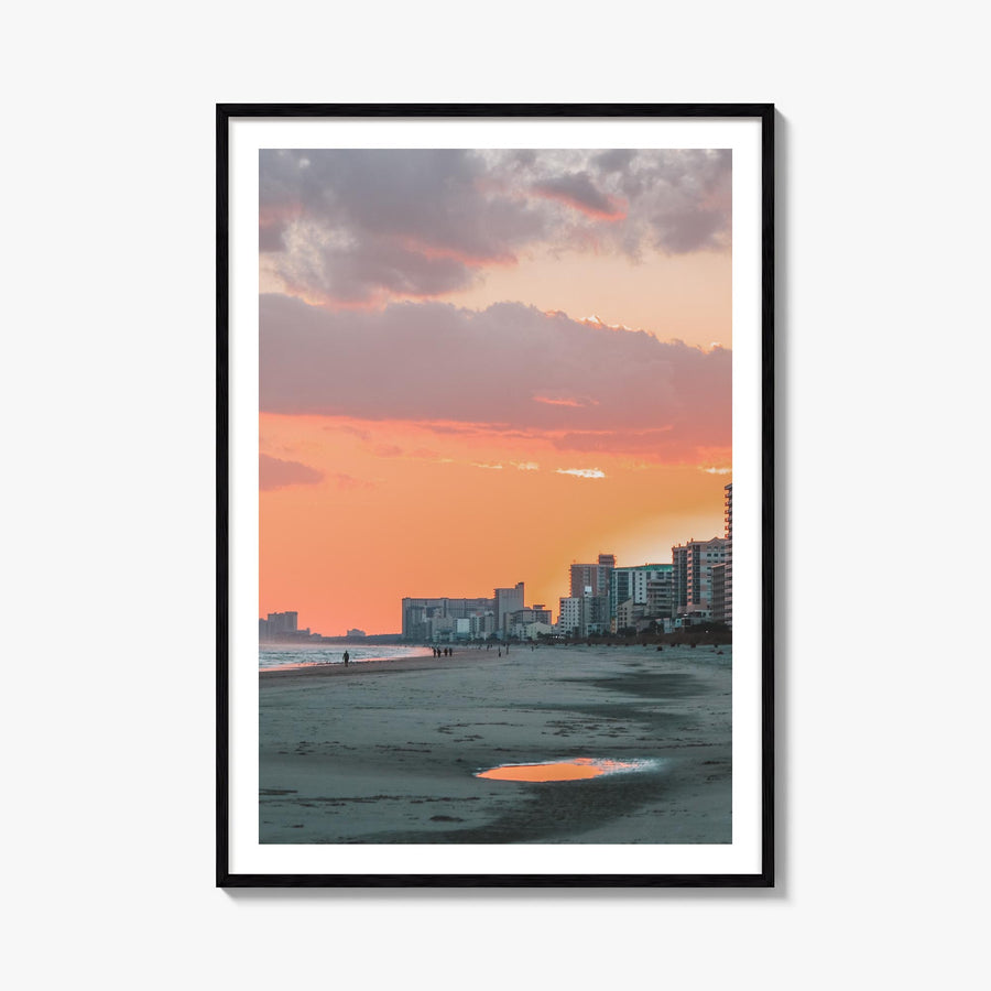 Myrtle Beach no. 2 colorful photo poster of South Carolina, USA – vertical wall art, unframed print shown in interior mockup
