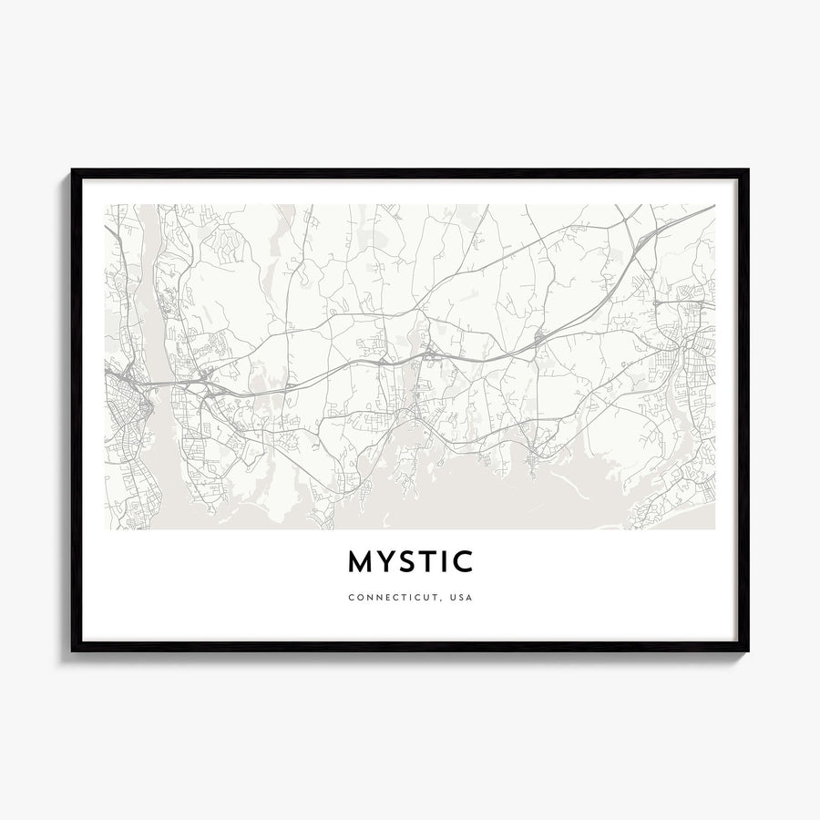 Mystic Map Poster, framed poster mockup
