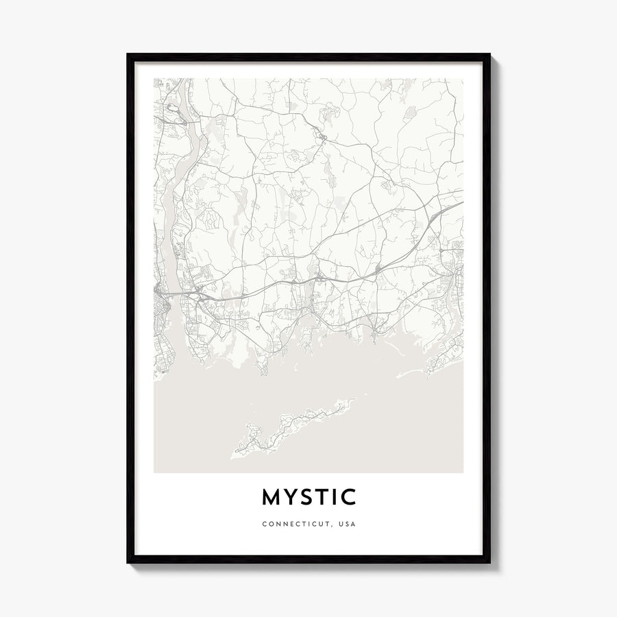 Mystic Map Poster, framed poster mockup