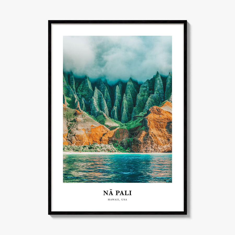 Nā Pali Classic No 1 Poster, framed poster mockup