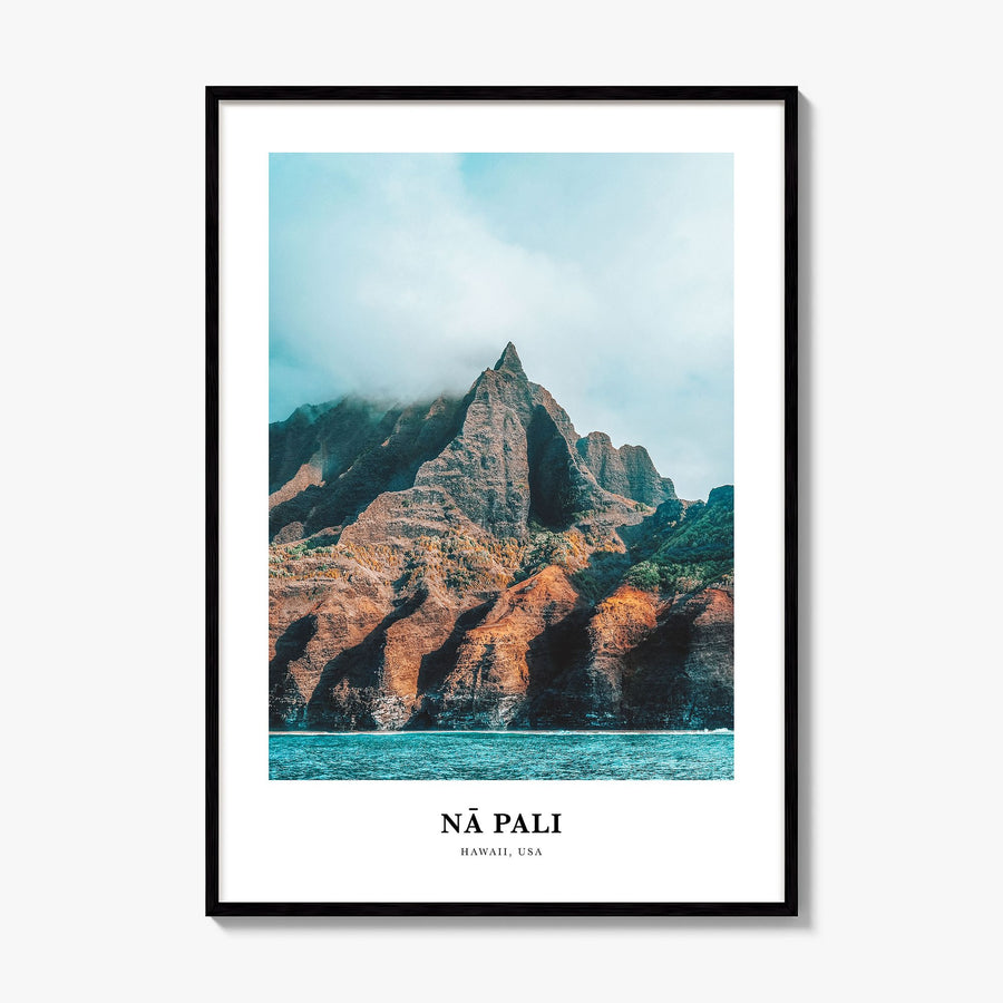 Nā Pali Classic No 2 Poster, framed poster mockup