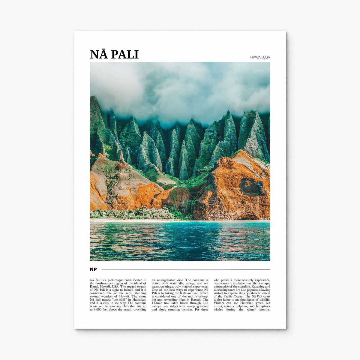 Nā Pali Travel No 2 Poster, print only (unframed)