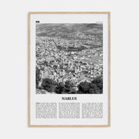 Nablus Poster Natural Wood / 8x12 in Nbourhood Travel B&W Poster