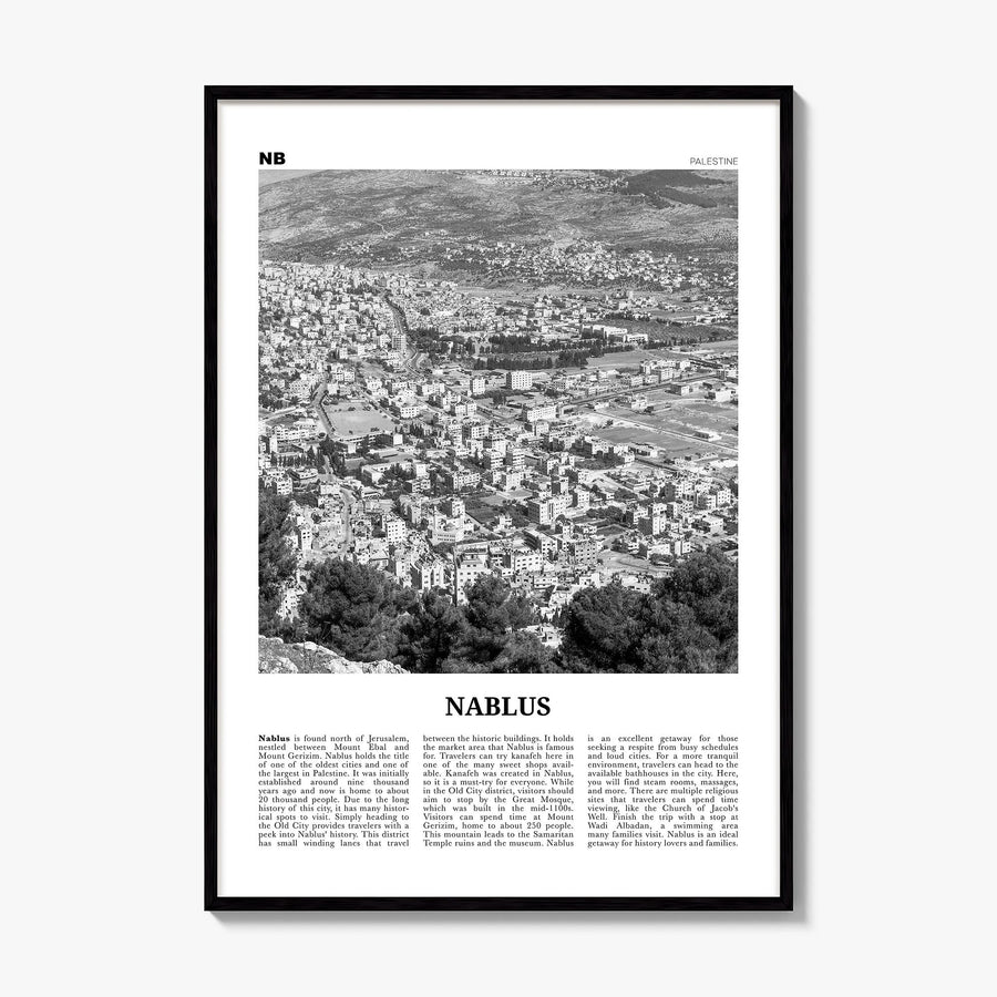Nablus Newspaper Poster, framed poster mockup