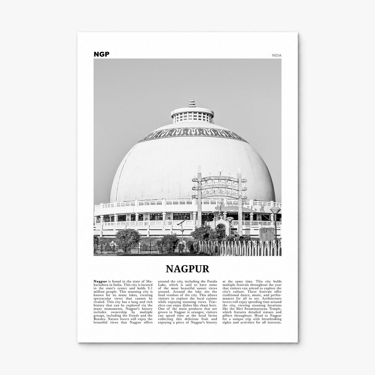 Nagpur Newspaper Poster, print only (unframed)