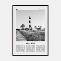 Nags Head Poster Black Wood / 8x12 in Nbourhood Travel B&W Poster