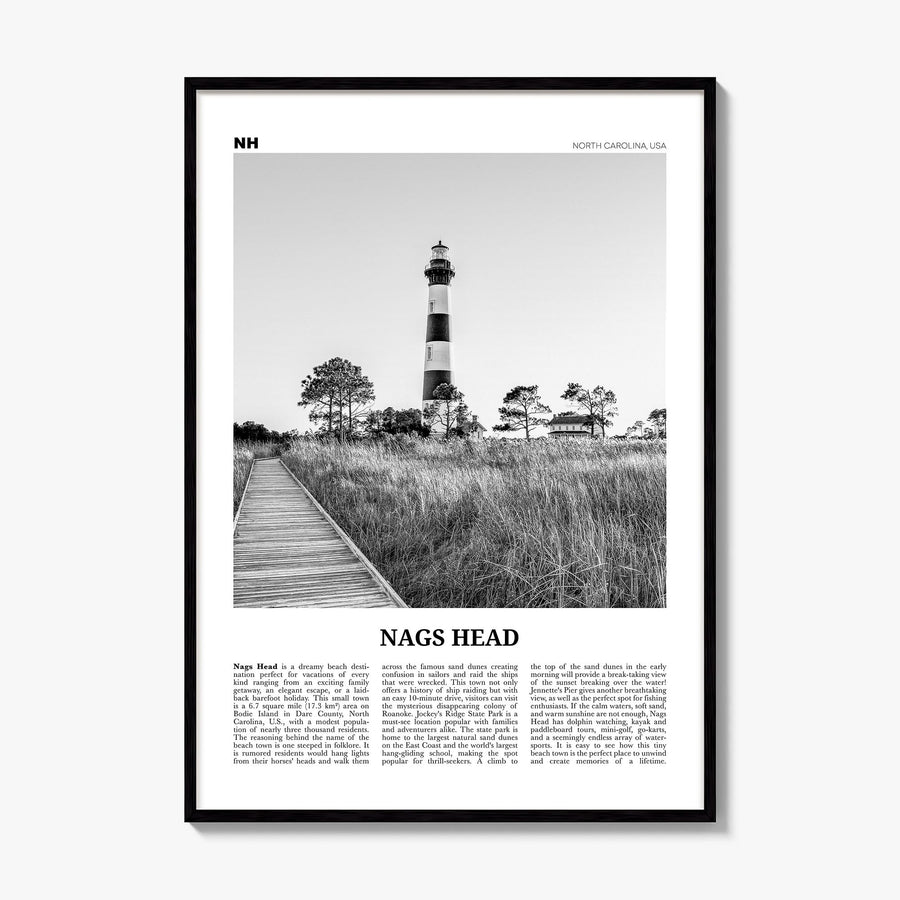 Nags Head Newspaper Poster, framed poster mockup
