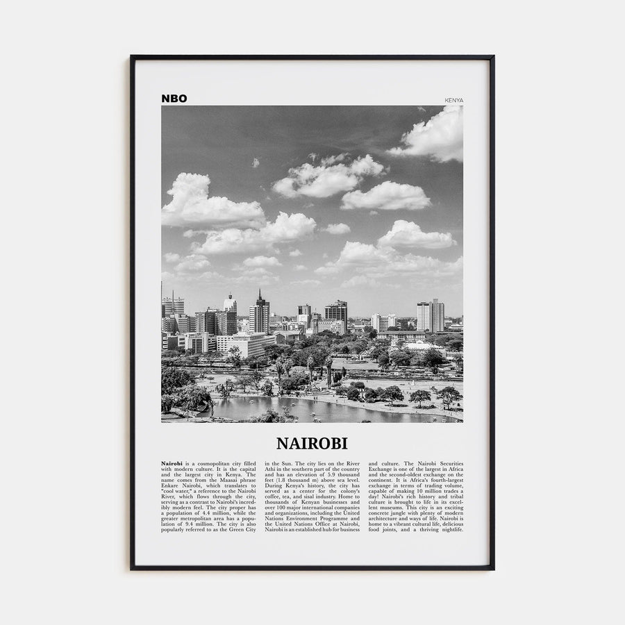 Nairobi No 1 Poster None / 8x12 in Nbourhood Travel B&W Poster