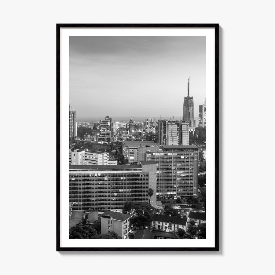 Nairobi Photo Poster, framed poster mockup, white border