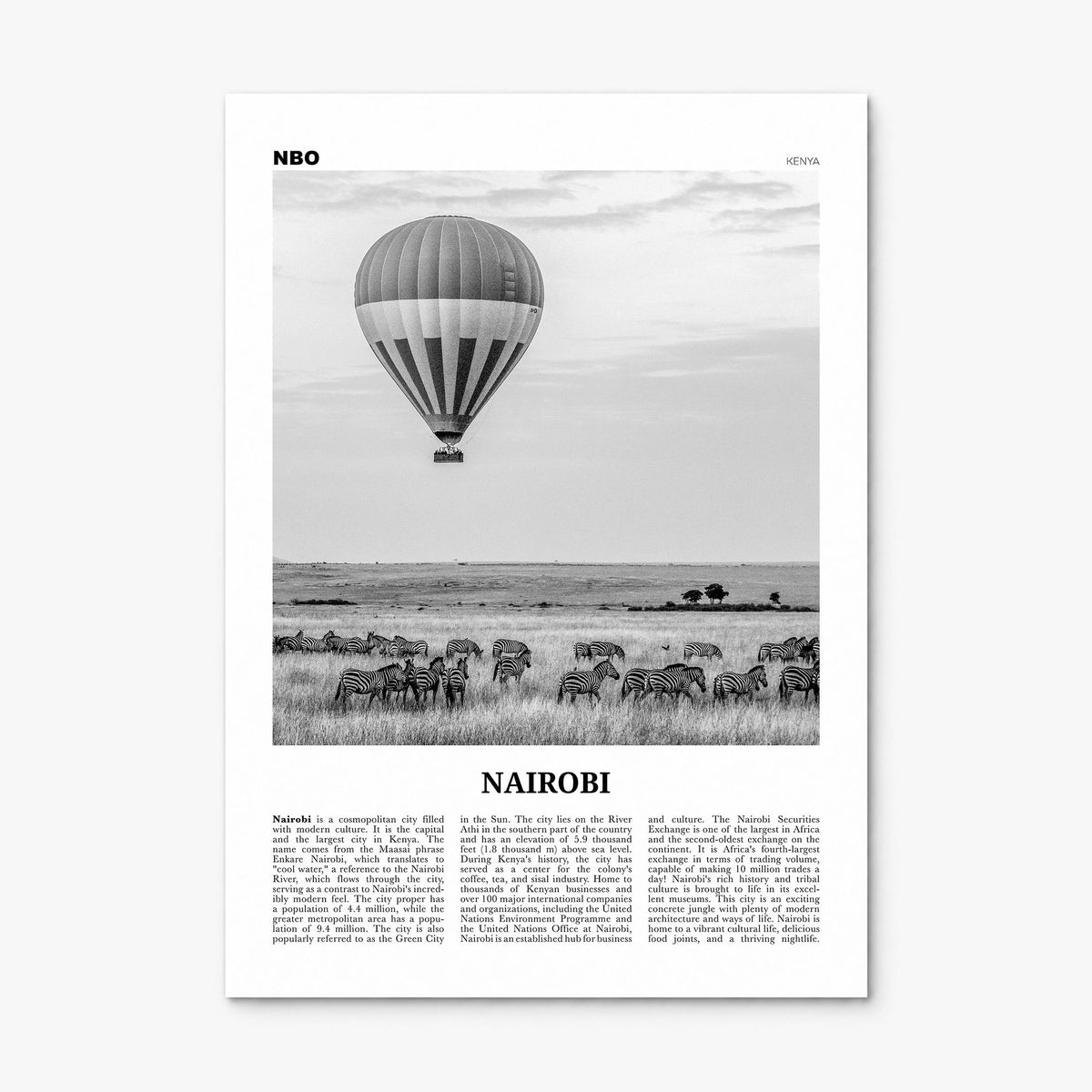 Nairobi Newspaper No 2 Poster, print only (unframed)