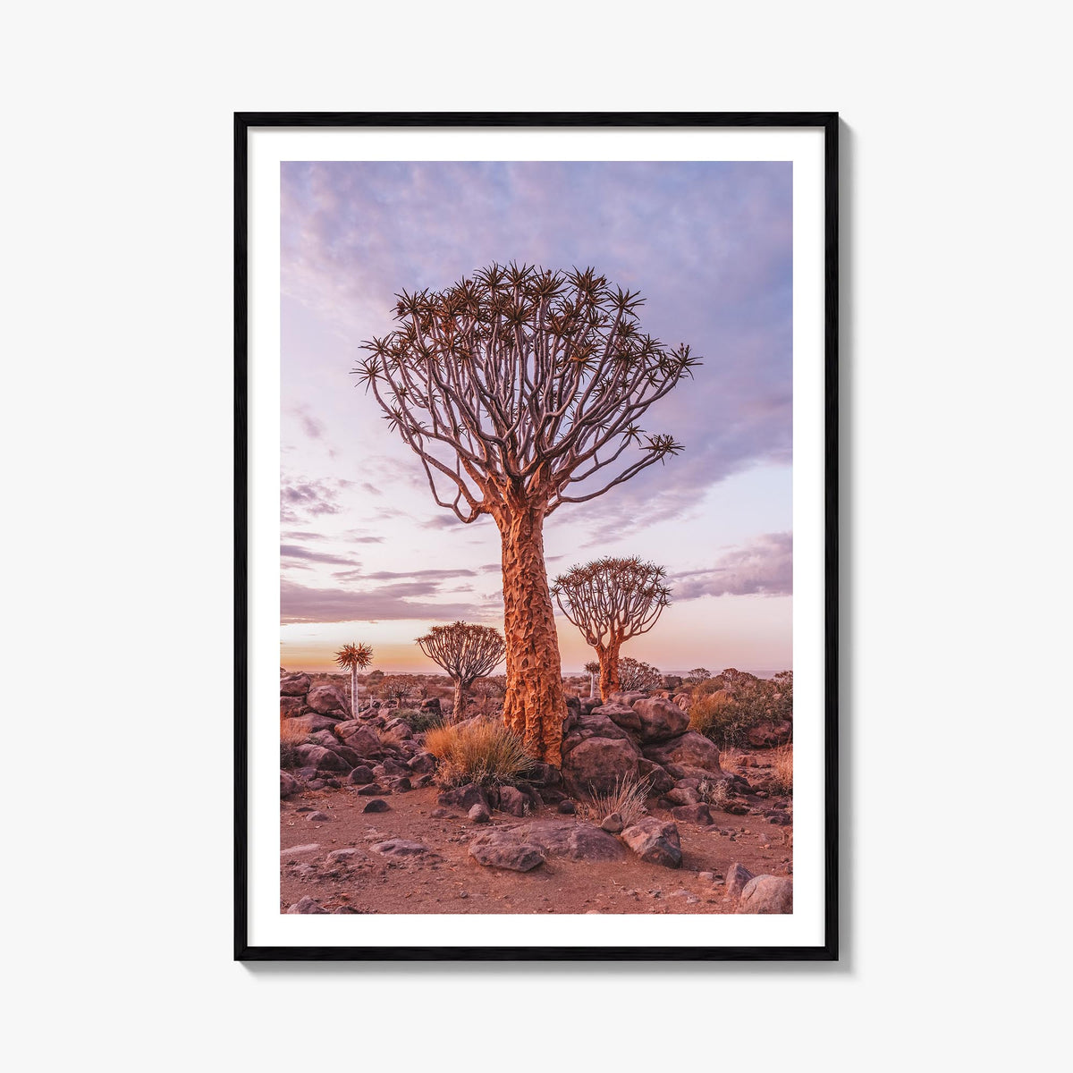 Namibia colorful photo poster of Africa – vertical wall art, unframed print shown in interior mockup
