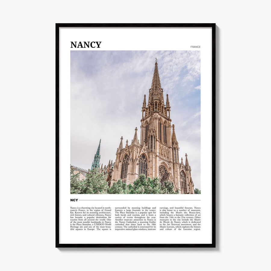 Nancy Travel Poster, framed poster mockup