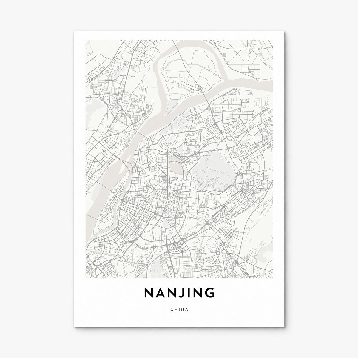 Nanjing Map Poster, print only (unframed)