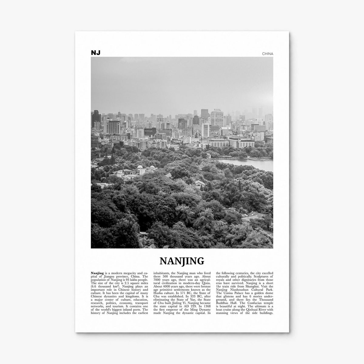Nanjing Newspaper Poster, print only (unframed)