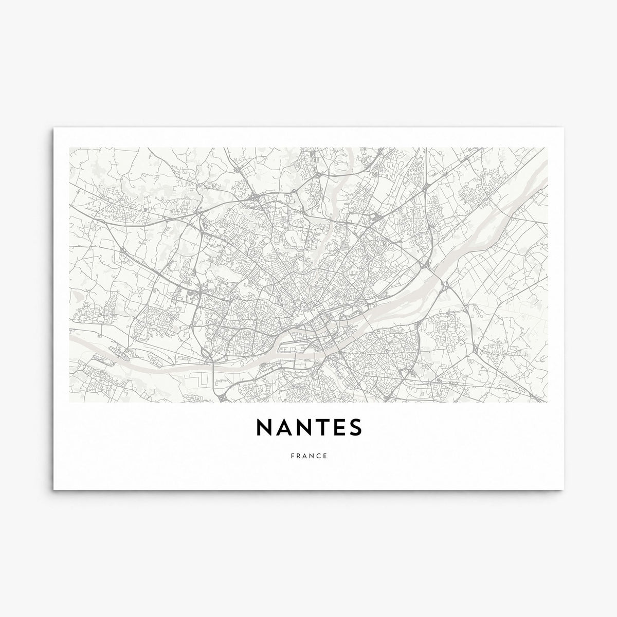 Nantes Map Poster, print only (unframed)