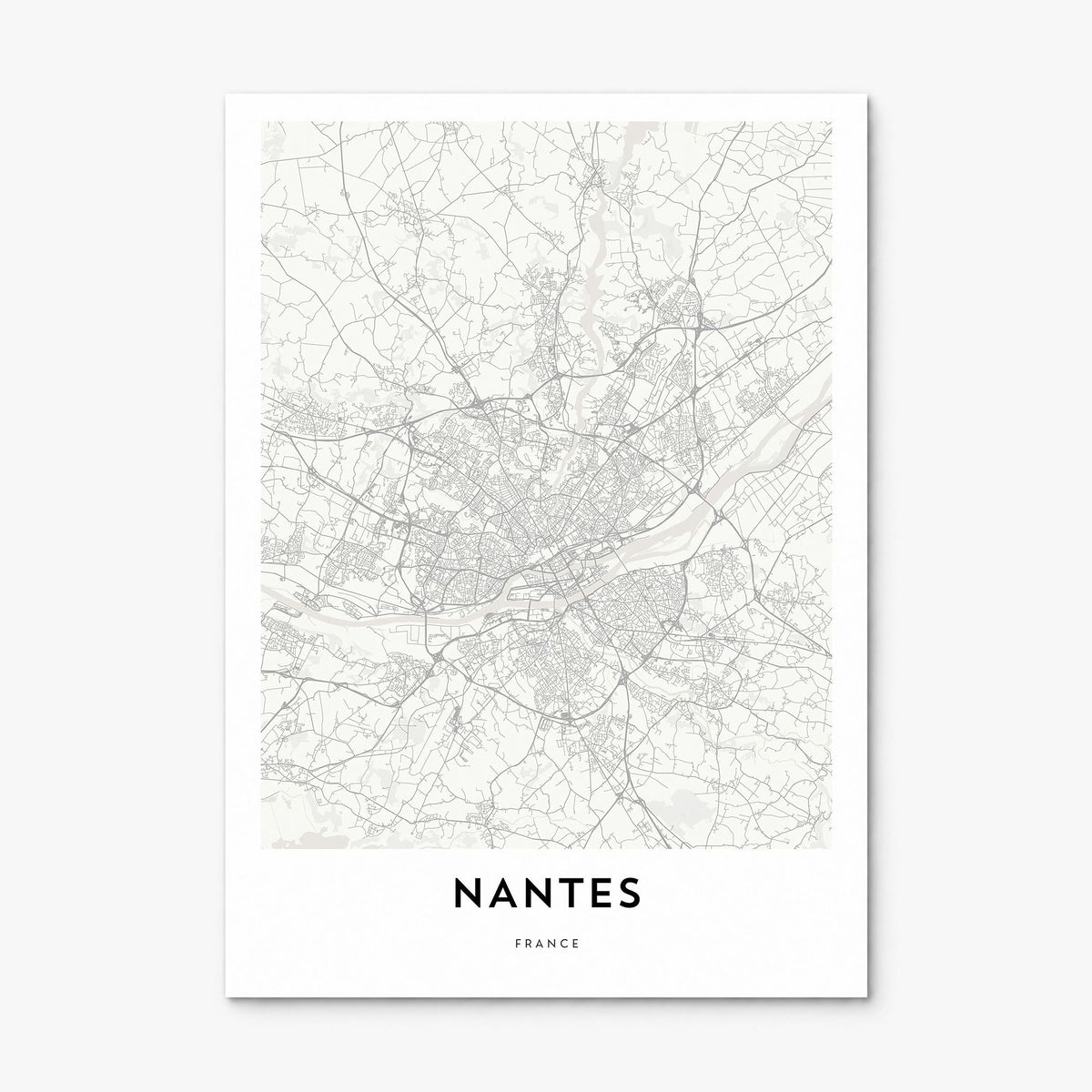 Nantes Map Poster, print only (unframed)