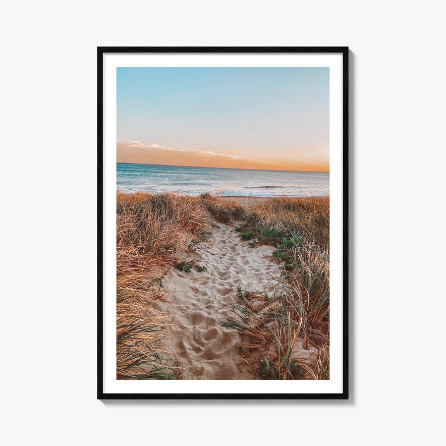Nantucket colorful photo poster of Massachusetts, USA – vertical wall art, unframed print shown in interior mockup