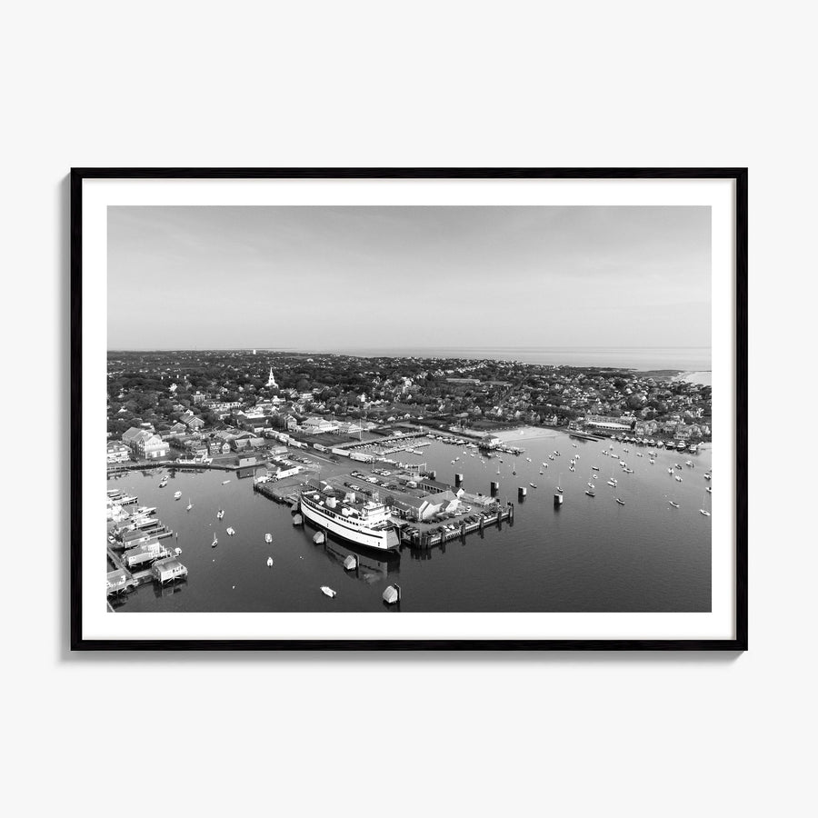 Nantucket Photo Poster, framed poster mockup, white border