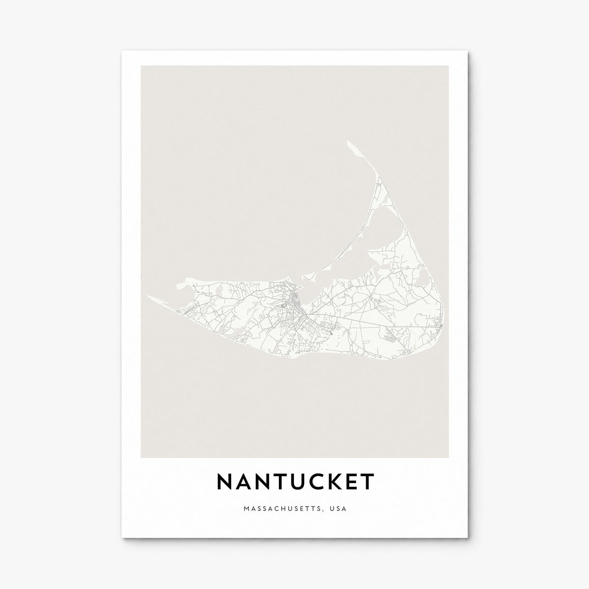Nantucket Map Poster, print only (unframed)