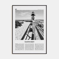 Nantucket Poster None / 8x12 in Nbourhood Travel B&W Poster