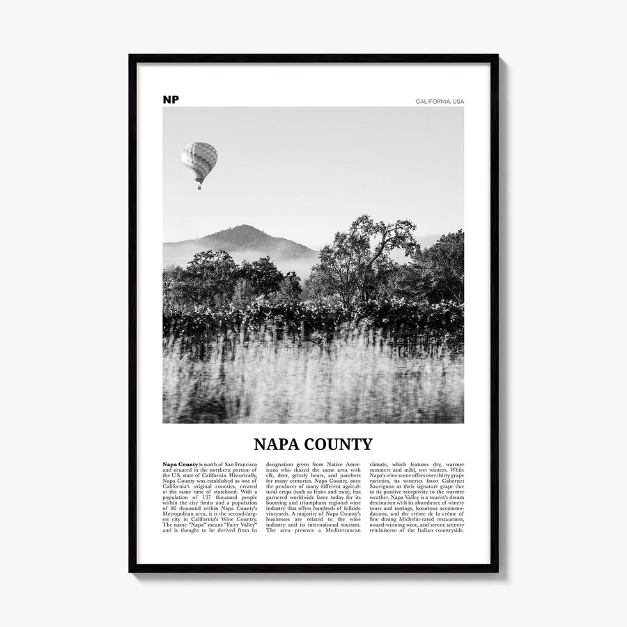 Napa County Newspaper Poster, framed poster mockup
